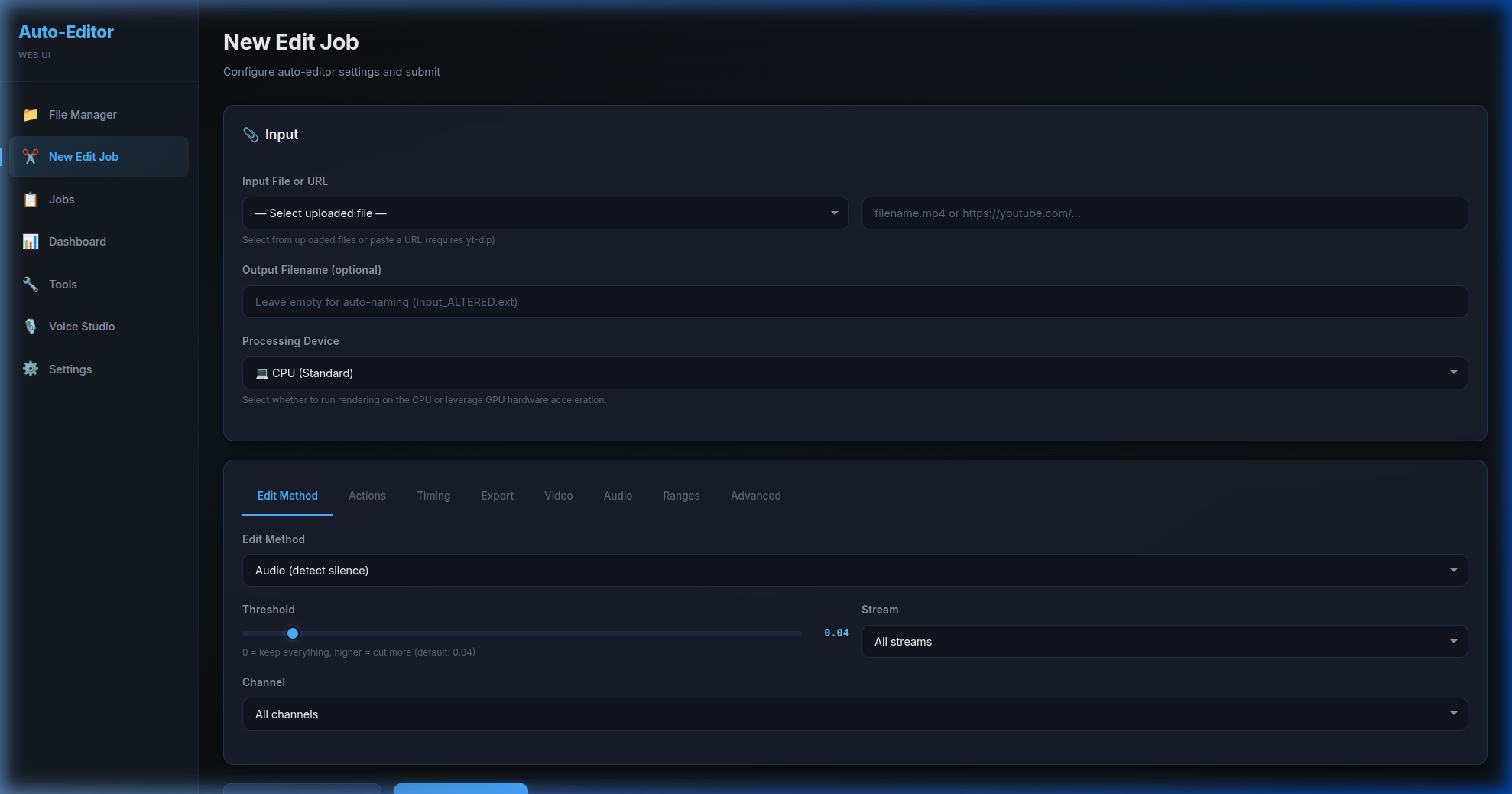 New Edit Job Preview